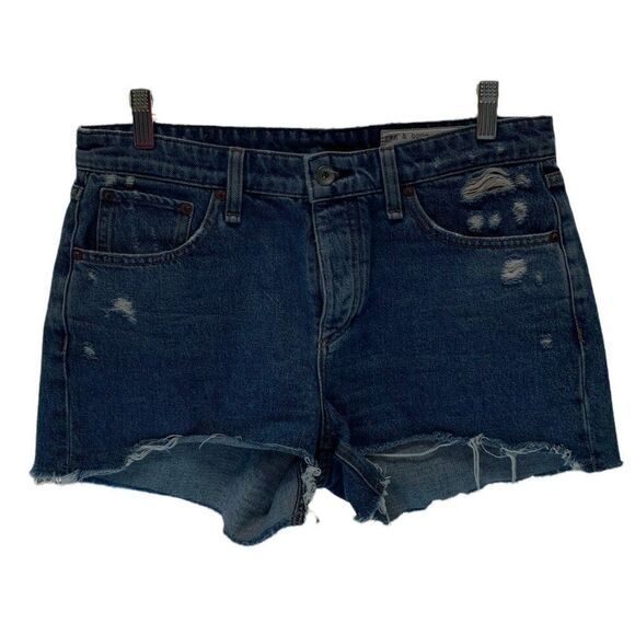 rag & bone Dre Denim Low-Rise Shorts Size 27 - Picture 1 of 8